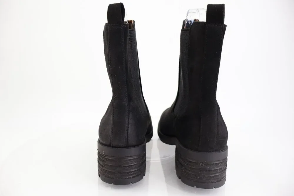 Born BOC Womens Chelsea Boot Size 11 Black Block Heel Bootie Lug Sole Comfy